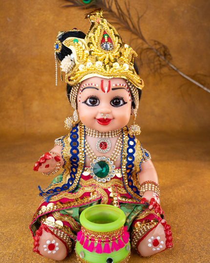 Baby Butter Krishna Doll - 11 inch - WL5371
