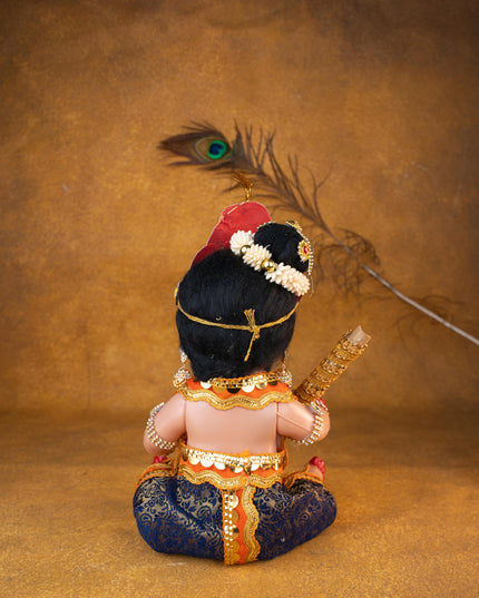 Baby Krishna with Flute Doll - 11 inch - WL5372