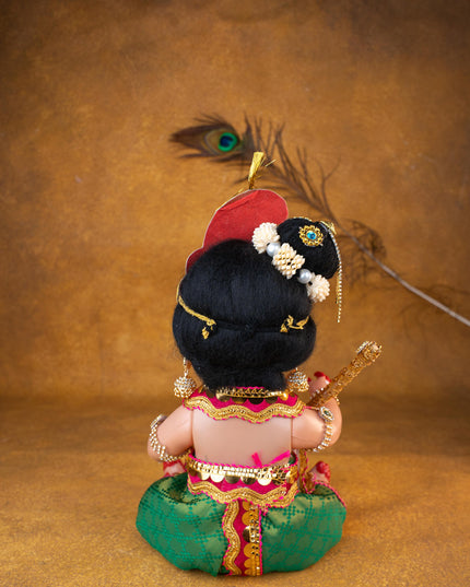 Baby Krishna with Flute Doll - 11 inch - WL5372