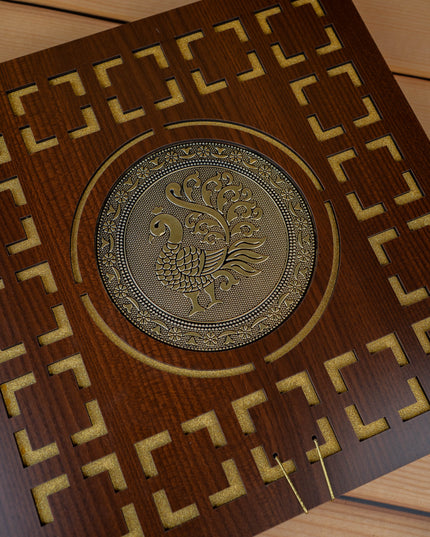 Brown Annapakshi Dry Fruit Box - 12x12 inch - WL5383-2