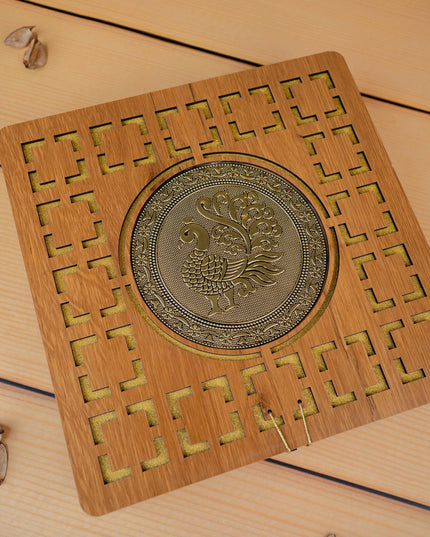 Wooden Annapakshi Dry Fruit Box- 10x10 inch - WL5384-1