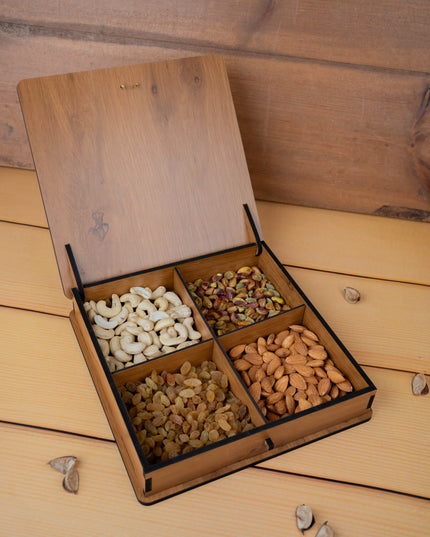 Wooden Annapakshi Dry Fruit Box- 10x10 inch - WL5384-1