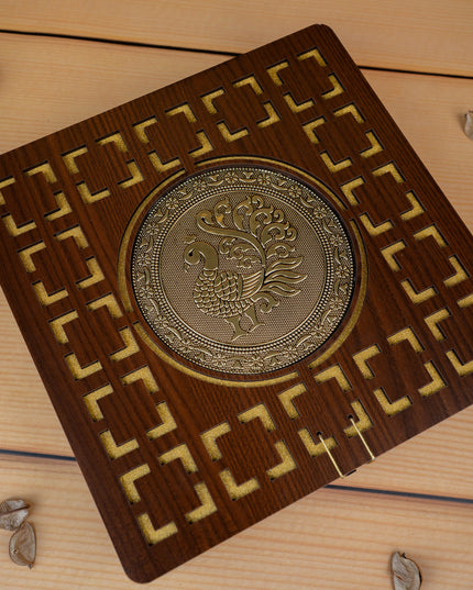 Brown Annapakshi Dry Fruit Box- 10x10 inch - WL5384-2