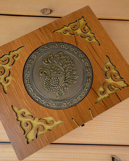 Wooden Dry Fruit Box with 6 Glass Jar - Annapakshi Design - 9x7 inch - WL5385-1