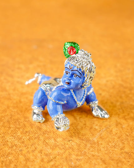 German Silver Baby Krishna - 2 inch - WL5386