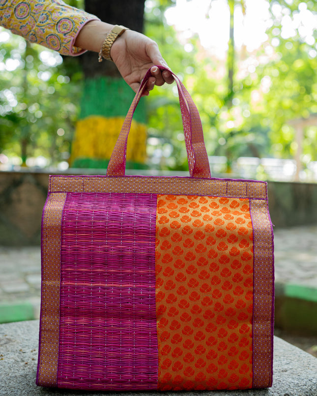 Half and Half Korai Handbag - 12x12 inch - WL5389