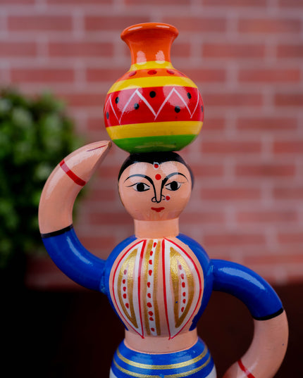 Kondapalli - Lady with Pot - 8 inch - WL5394-2