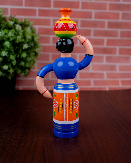 Kondapalli - Lady with Pot - 8 inch - WL5394-2