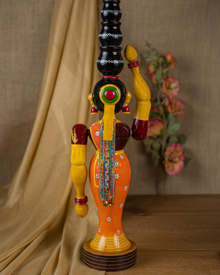 Kondapalli - Lady with 3 Pot - 20 inch - WL5395