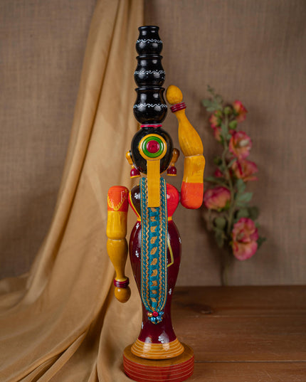 Kondapalli - Lady with 3 Pot - 20 inch - WL5395
