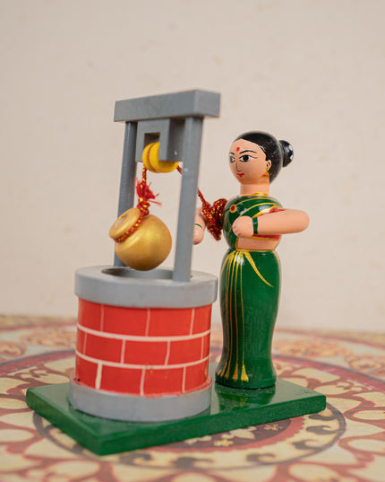Kondapalli - Lady with Well - 6 inch - WL5396