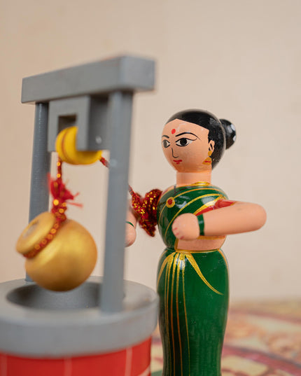 Kondapalli - Lady with Well - 6 inch - WL5396