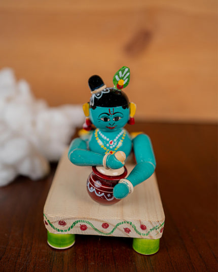 Kondapalli - Crawling Krishna with Butter Pot - 6 inch - WL5397