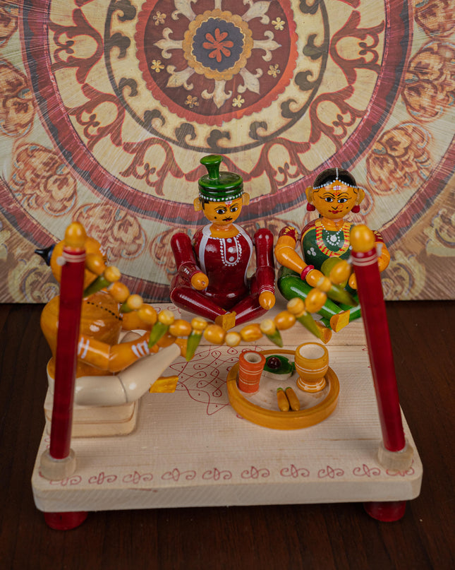 Kondapalli - Marriage Set with Mandapam - 6 inch - WL5399