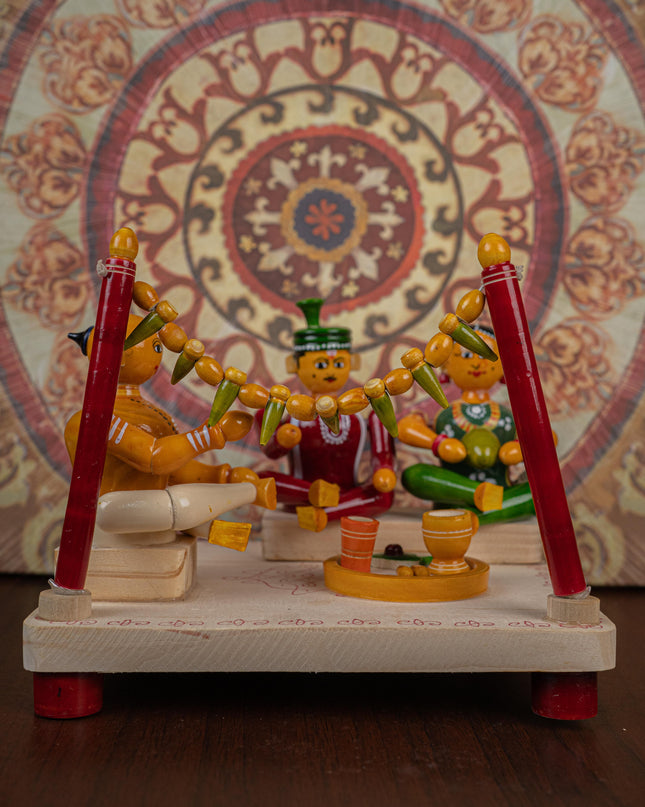 Kondapalli - Marriage Set with Mandapam - 6 inch - WL5399