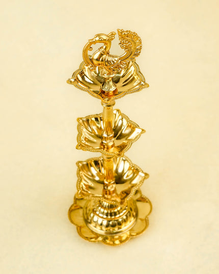 Brass Annapakshi Diya - 3 Step - 8 inch - WL5403