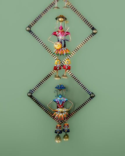 Metal Handpainted Musician on Frame - 36 inch - WL5406