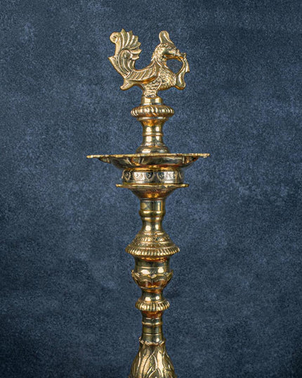 Brass Annapakshi Kuthu Vilakku - 28 inch - WL5409