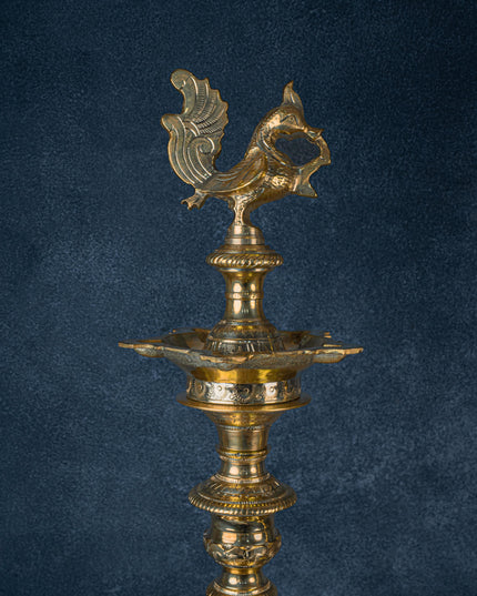 Brass Annapakshi Kuthu Vilakku - 39 inch - WL5410