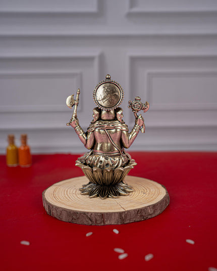 Brass Antique Ganesha Idol - 4 inch - WL5412