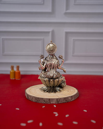 Brass Antique Lakshmi Idol - 4 inch - WL5413