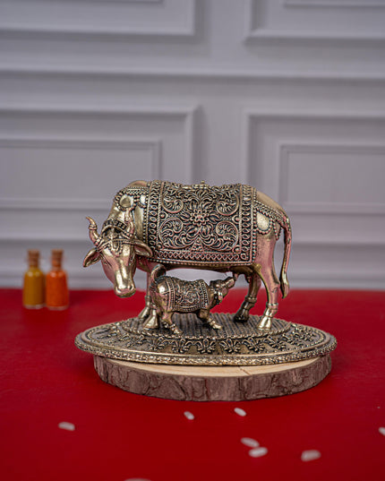 Brass Antique Cow & Calf Idol - 3 inch - WL5415