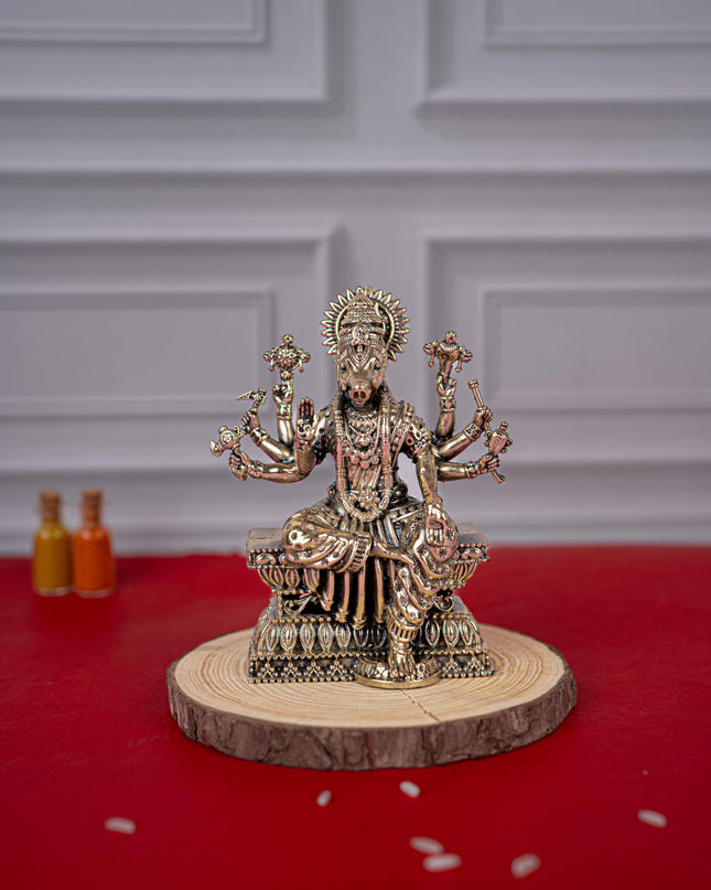 Brass Antique Varahi Idol - 4 inch - WL5417