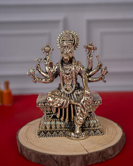 Brass Antique Varahi Idol - 4 inch - WL5417
