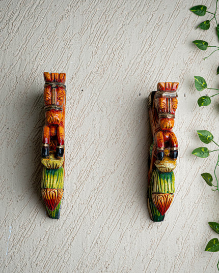 Wooden Carved Horse Bracket - 12 inch - Set of 2 - WL5424