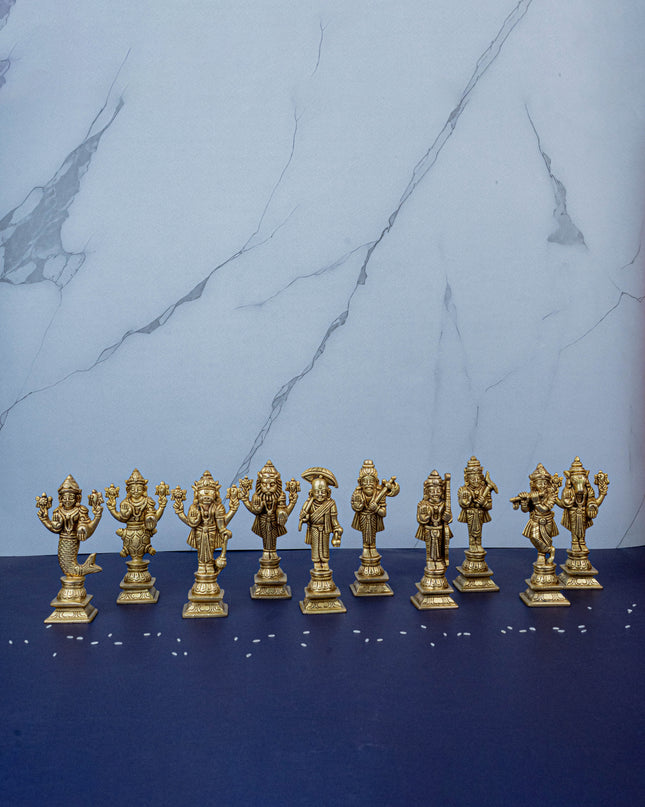 Brass Dasavatharam Idols - 5 inch - WL5427