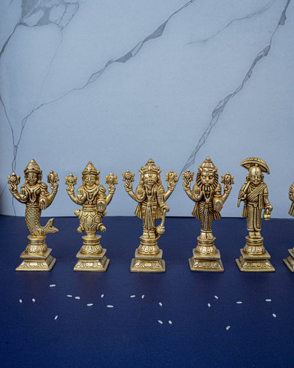 Brass Dasavatharam Idols - 5 inch - WL5427