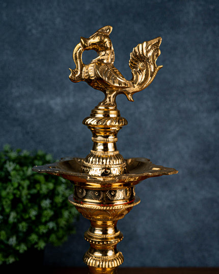 Brass Annapakshi Kuthu Vilakku - 15 inch - WL5428