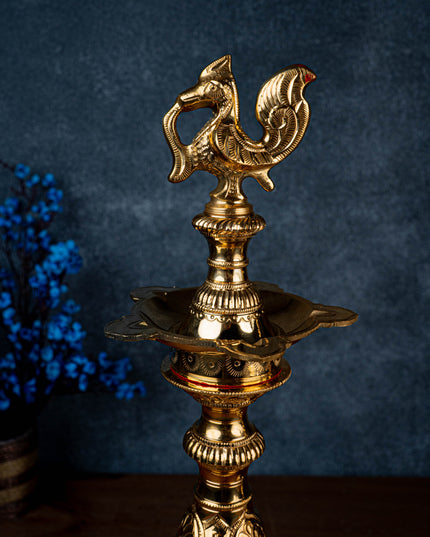 Brass Annapakshi Kuthu Vilakku - 18 inch - WL5429