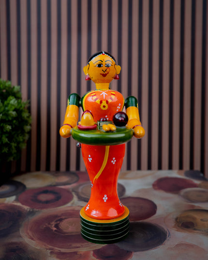 Kondapalli - Welcome Lady with Thambulam - 9 inch - WL5433