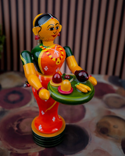 Kondapalli - Welcome Lady with Thambulam - 9 inch - WL5433