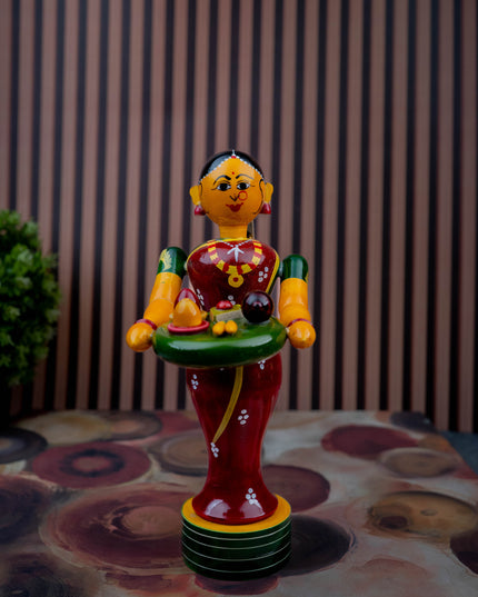 Kondapalli - Welcome Lady with Thambulam - 9 inch - WL5433