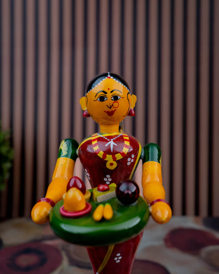Kondapalli - Welcome Lady with Thambulam - 9 inch - WL5433