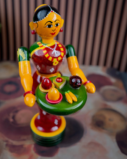 Kondapalli - Welcome Lady with Thambulam - 9 inch - WL5433