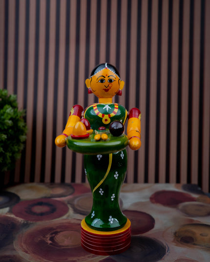 Kondapalli - Welcome Lady with Thambulam - 9 inch - WL5433