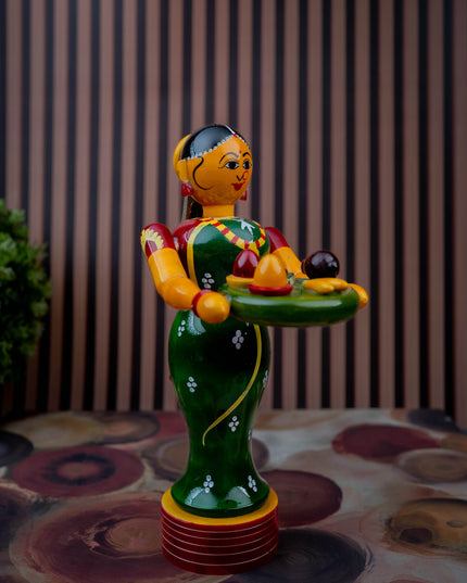 Kondapalli - Welcome Lady with Thambulam - 9 inch - WL5433