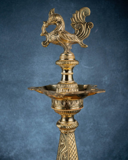 Brass Annapakshi Kuthu Vilakku - 27 Inch - WL5435