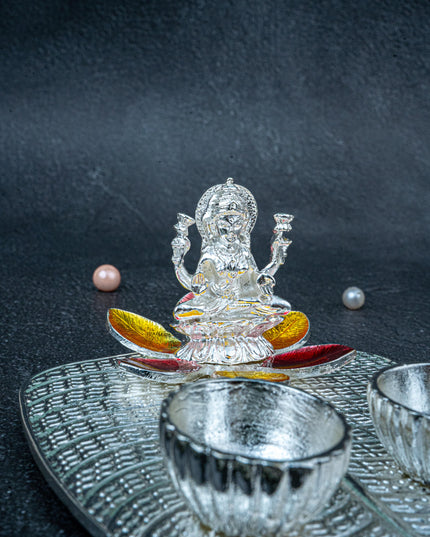 Lord Lakshmi Manjal-Kumkum Holder - Red - WL5438-2