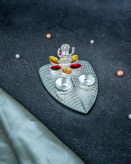 Lord Lakshmi Manjal-Kumkum Holder - Red - WL5438-2