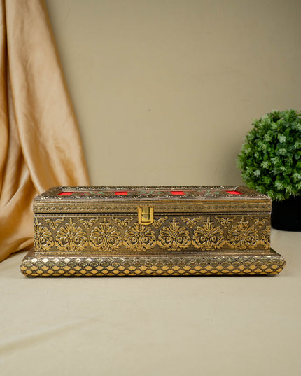 Oxidized 3 Jar Dry Fruit Box - WL5446