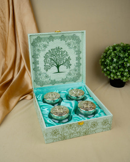 Decorative 4 Jar Dry Fruit Box - WL5447
