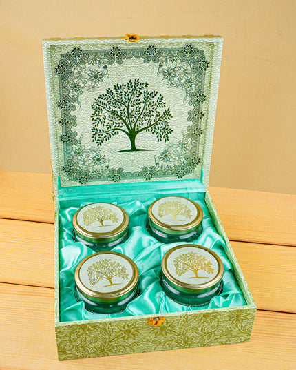 Decorative 4 Jar Dry Fruit Box - WL5447