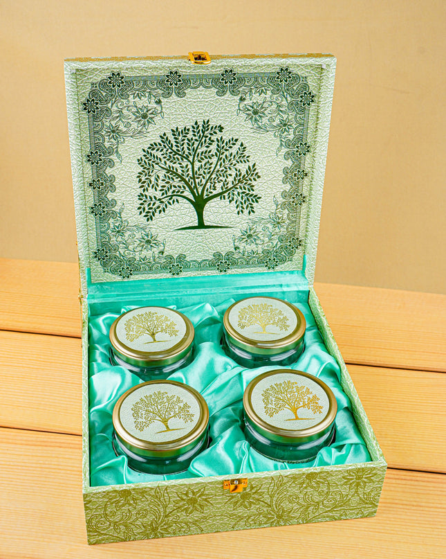 Decorative 4 Jar Dry Fruit Box - WL5447