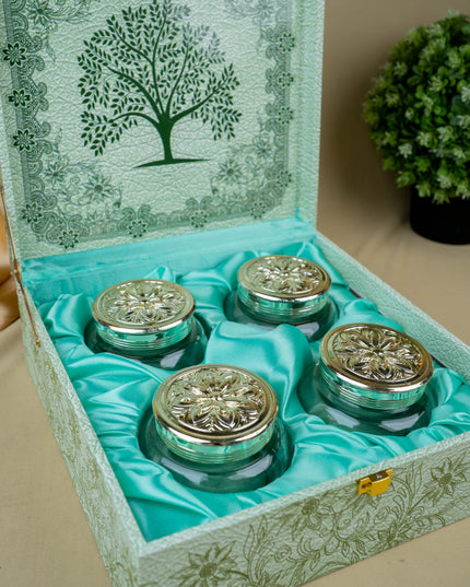 Decorative 4 Jar Dry Fruit Box - WL5447