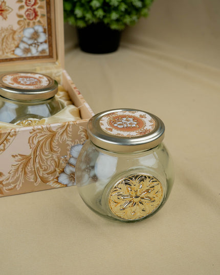 Decorative 2 Jar Dry Fruit Box with Bag - WL5448