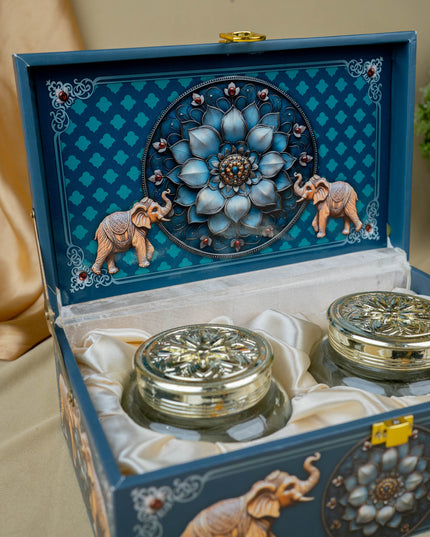 Decorative 2 Jar Dry Fruit Box - WL5449